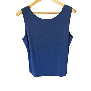 Travelers by Chico's NWT Blue Scoop Neck Sleeveless Knit Pullover Top SZ Large